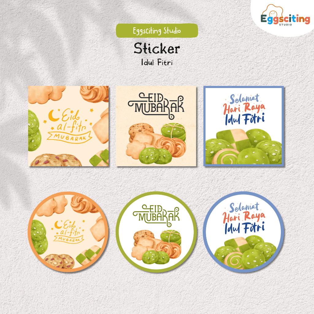 

Sticker Bulat Lebaran Sticker Cookies / Sticker Toples Lebaran / Sticker Persegi Sticker Kue Lebaran