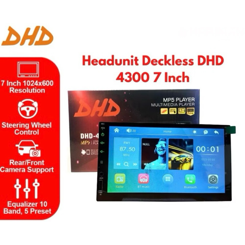 Head Unit Tape Mobil DHD-4300 7” MP3/MP4 FM USB BLUETOOTH