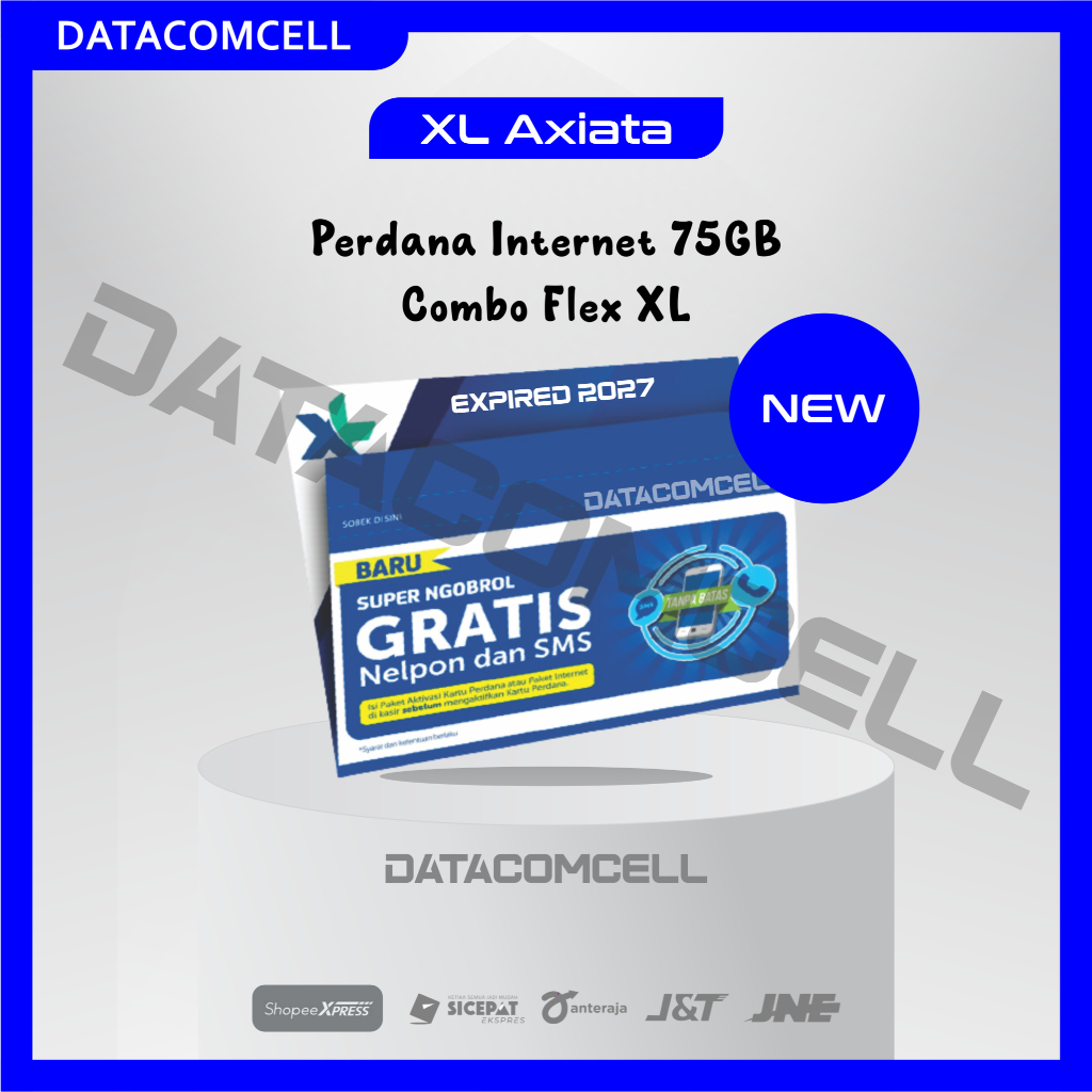 KARTU PERDANA XL 45GB COMBO FLEX XL NASIONAL (75GB Zona)