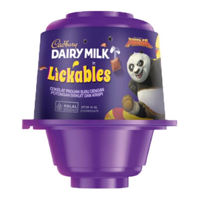 

Cadbury dairy milk cokelat lickables cup 20 g