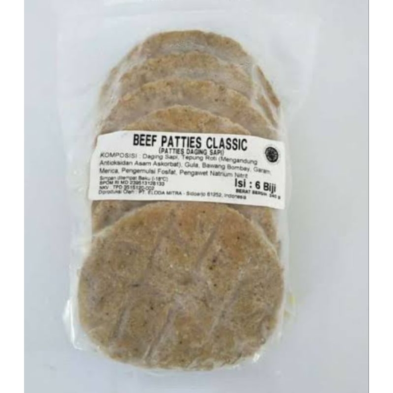 

Beeff Patties Classic Isi: 6 Biji