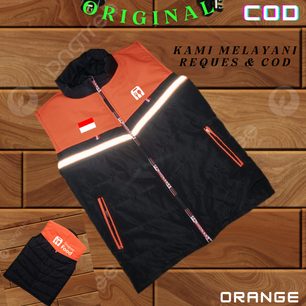 Terjamin - Rompi Sfd Driver Online / Rompi Shopee / Rompi Driver Online ShopeeFood Terbaru Bordir Wa