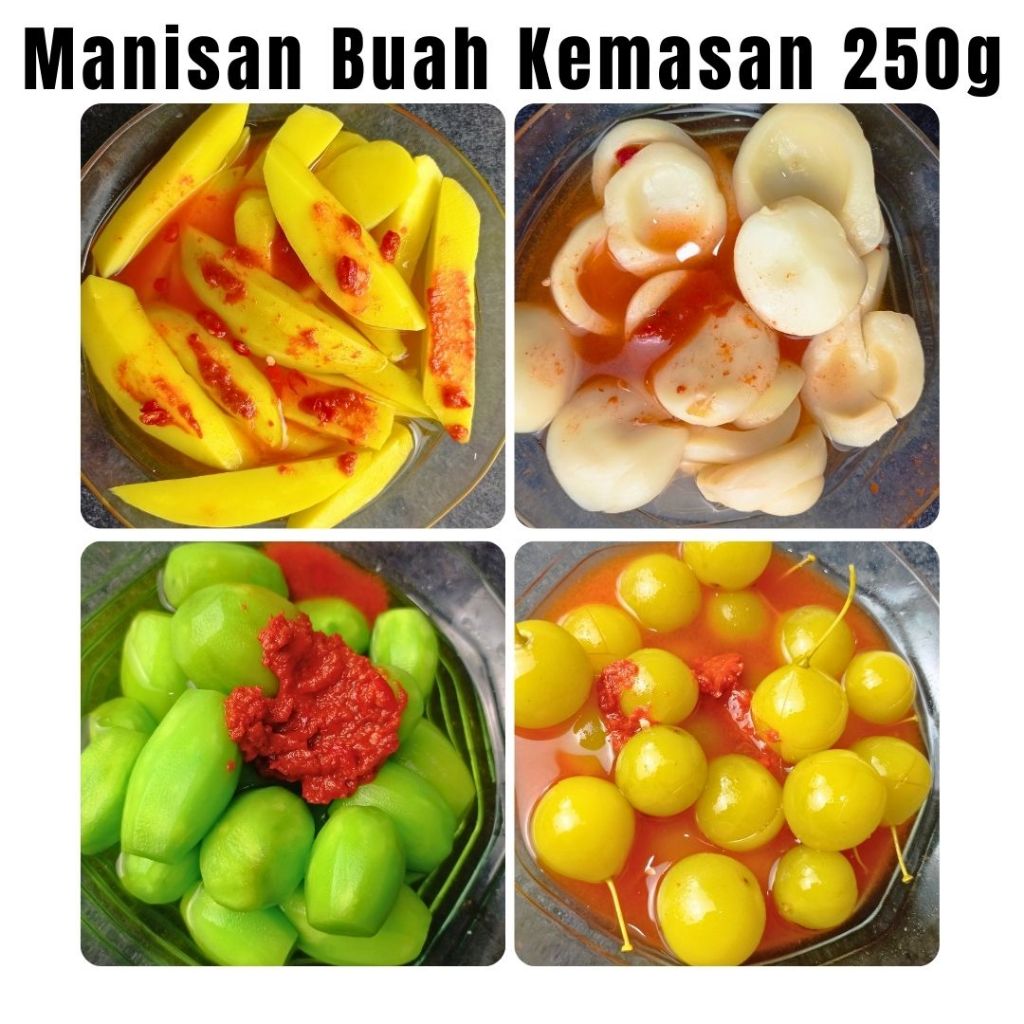 

Manisan Buah Kemasan 250g asinan buah segar mangga pepaya salak kedondong bengkuang anggur bogor