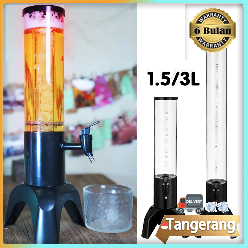 1,5/3L Beer Tower Dispenser Portable Dispenser Jus Juice Dispenser Tower