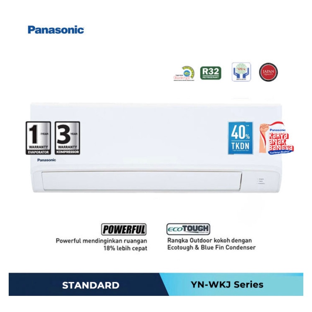 Panasonic AC Wall Mounted Split Standard 1 PK - CS/CU-YN9WKJ