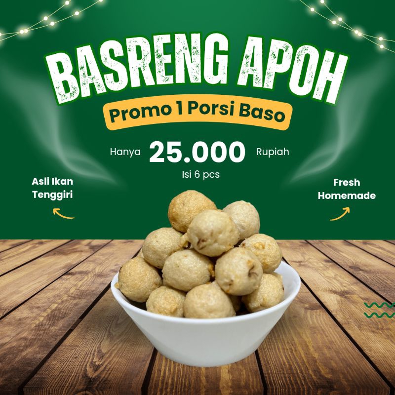 

Baso Goreng Apoh Asli Ikan Tenggiri