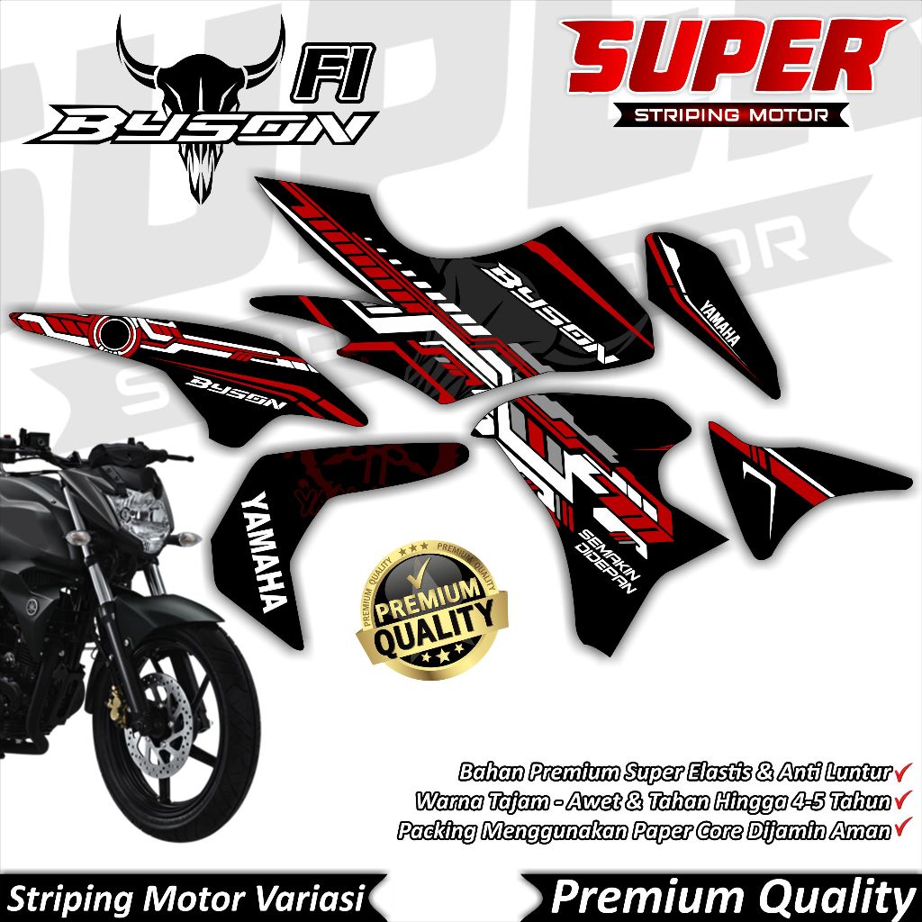 Stiker Byson FI New Anti Luntur keren Striping Byson Striping Byson FI NEW Striping Yamaha Byson FI 