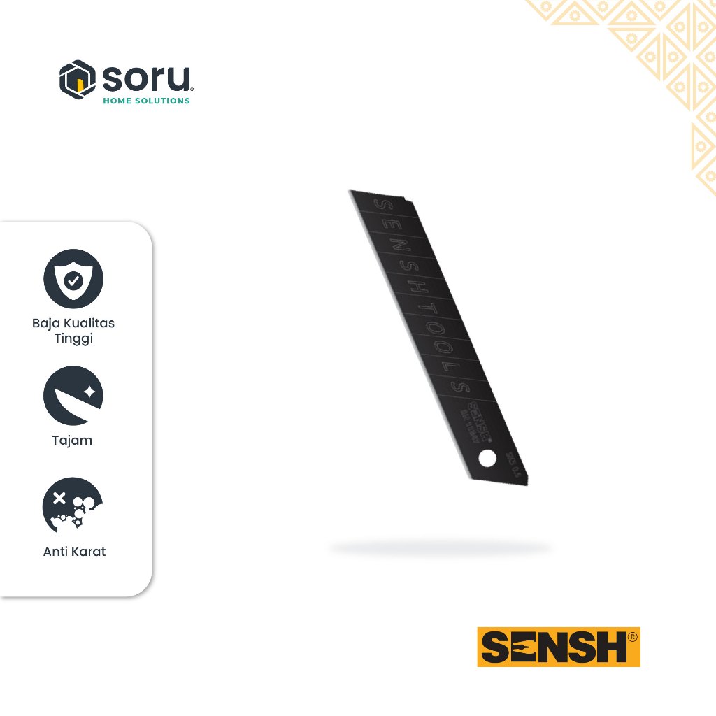 

SORU Isi Cutter 10 Pcs Refill Pisau Cutter SENSH SH11347