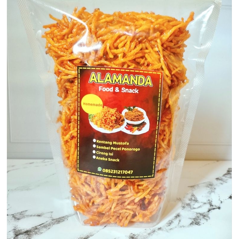 

500gr Kentang Mustofa rasa pedas manis dan asin gurih