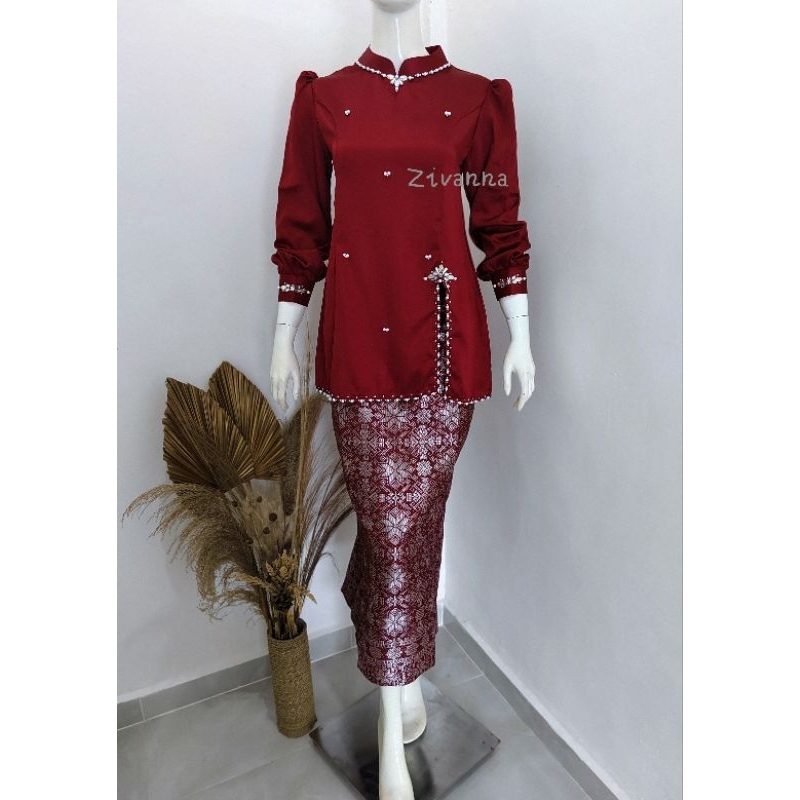 Set Kurung couple Ibu & anak  belah samping rok songket kurung melayu baju malaysia