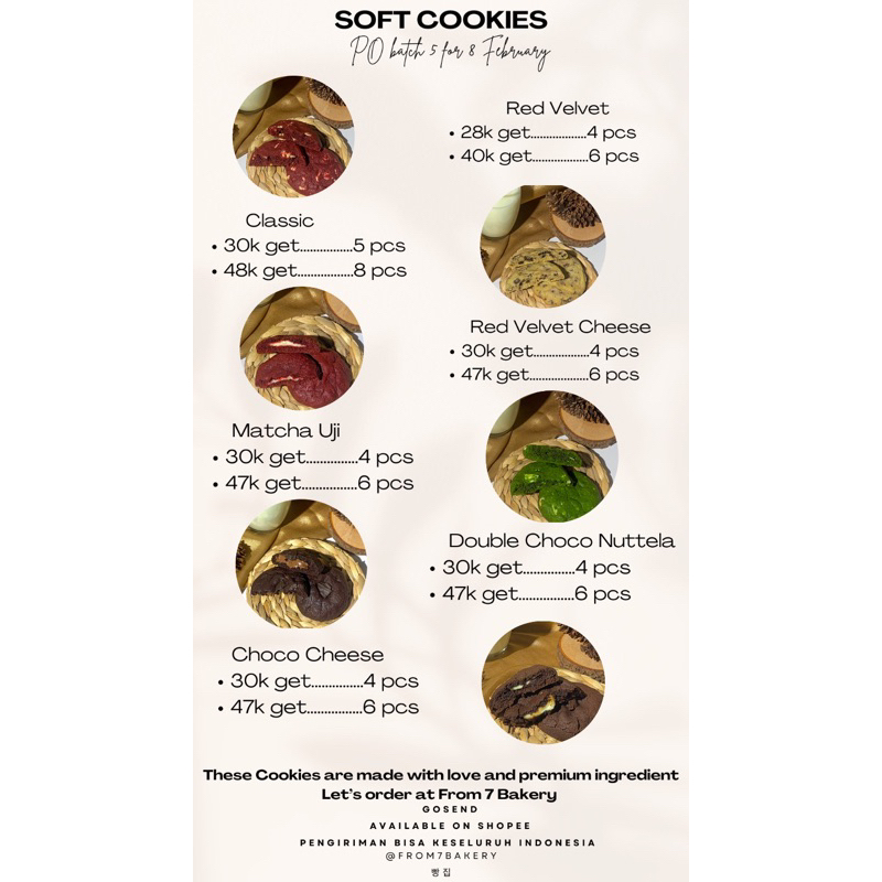 

Soft Cookies by From 7 Bakery