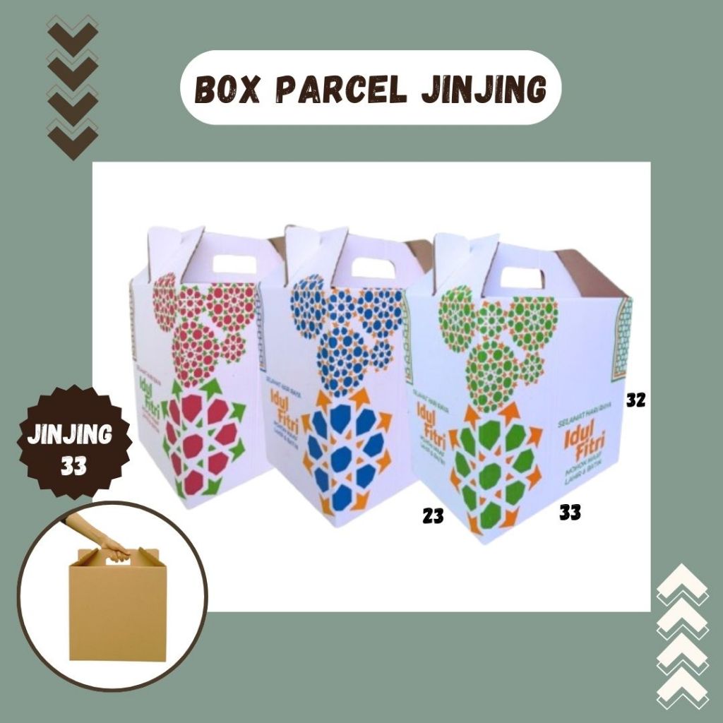 

Box Jinjing 33x23x32 Gable Box Kardus Packing Eid Mubarok Idul fitri Bingkisan lebaran/Parcel/Lebaran/idul Fitri/Paket/sembako