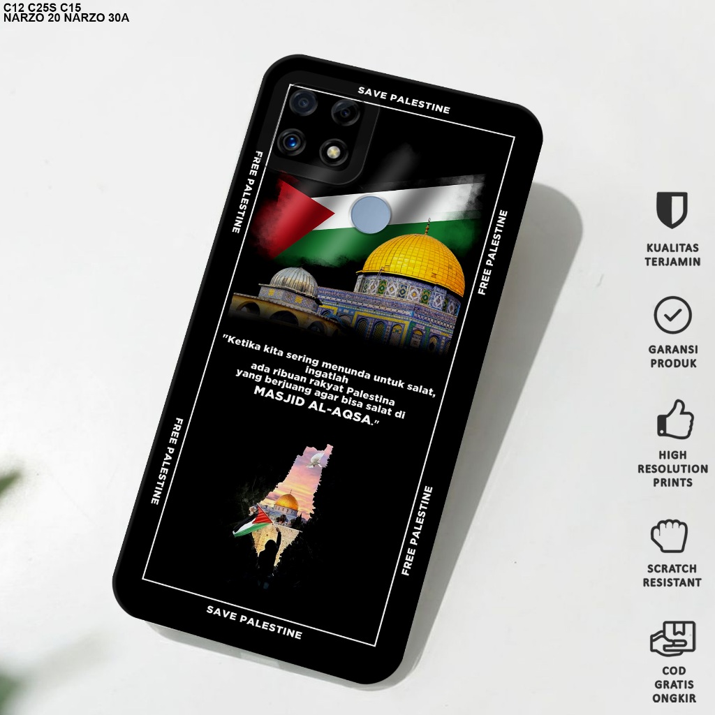 Case Realme C12 - Softcase Realme C12 - Softcase Procamera Motif Palestine - Casing Hp Realme C12 - 