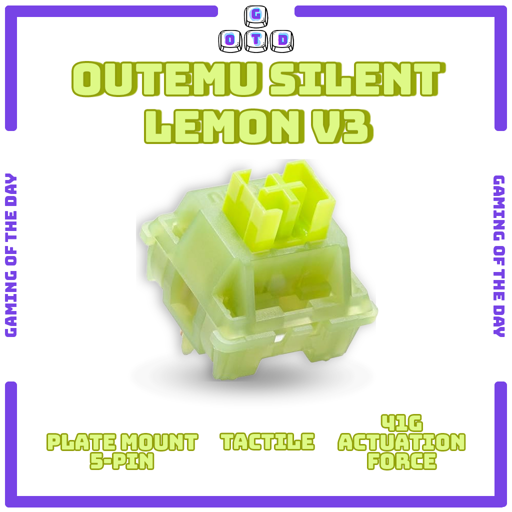 OUTEMU Lemon | Lime V3 Switch Silent Tactile 5 pin PCB mount Factory Lubed Mechanical Switch by GOTD
