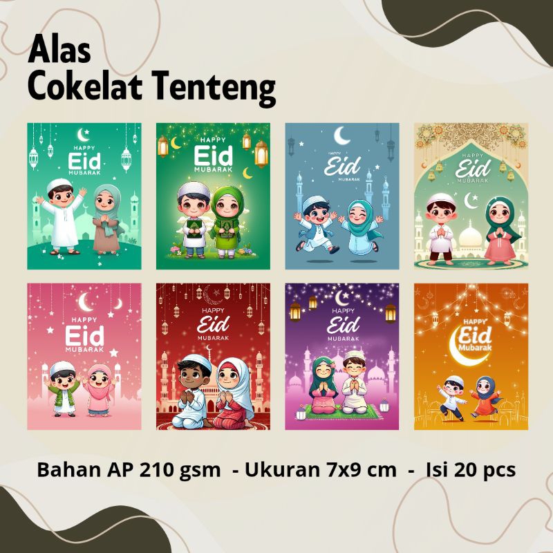 

(20 Pcs)Alas Label untuk Cokelat Tenteng