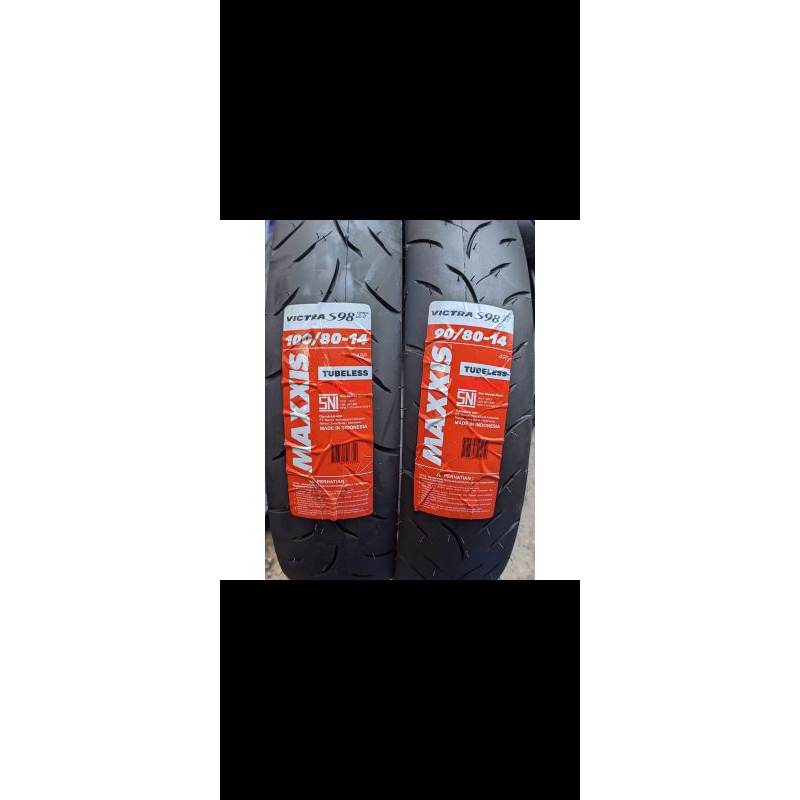 Paket ban Maxxis victra 90/80 dan 100/80 Ring 14