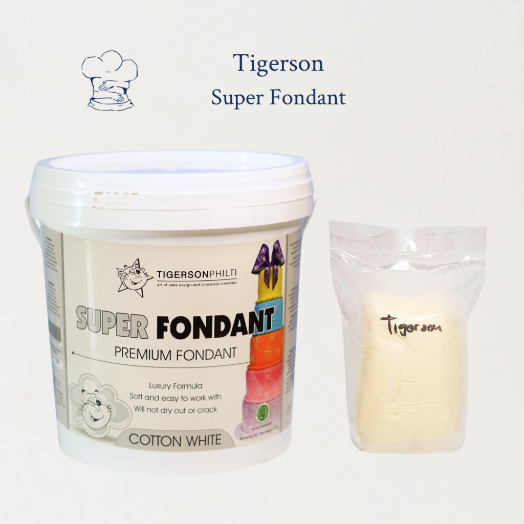 

Tigerson Super Fondant (Repack 1kg/500gr/250gr) – Fondant Premium Dekorasi Kue & Bakery