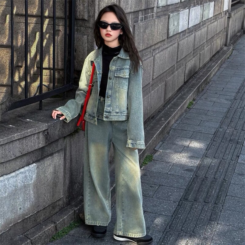 CHERYLL COLLECTIONS 3164 - Setelan anak perempuan jeans import - setelan anak perempuan import korea