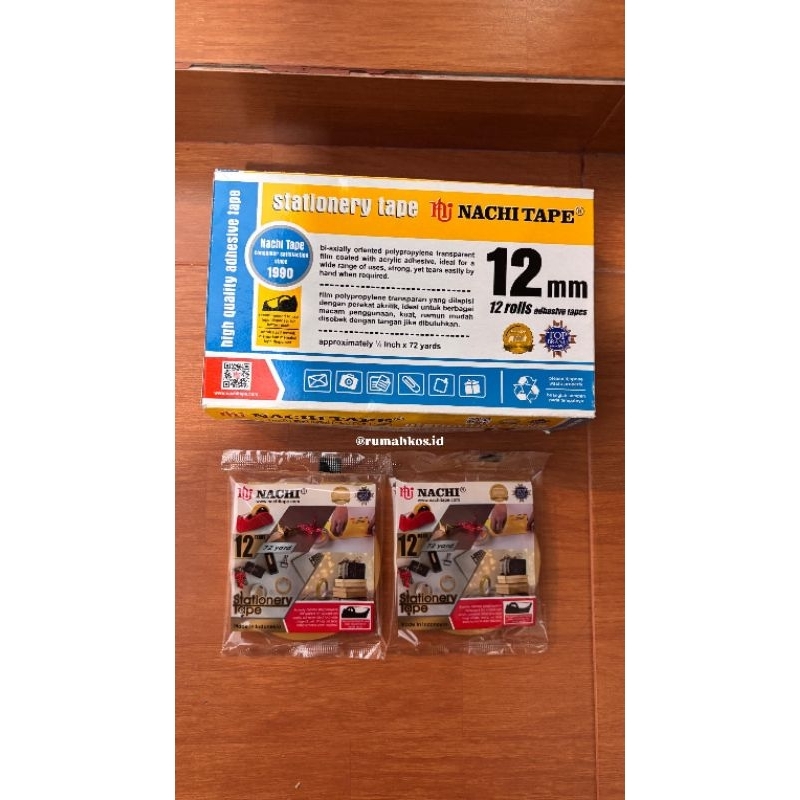 

ATK NACHI TAPE High Quality Stationery Tape | 1 Box = 12 Pcs | 12 MM