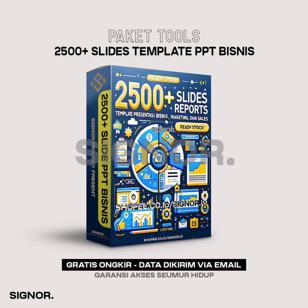 [T8009] 2500++ Slides Reports - Template PPT Powerpoint Presentasi Laporan Bisnis, Marketing, dan Sa