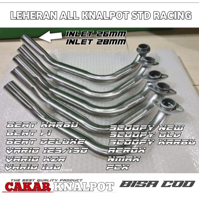Pipa leheran knalpot Standar Racing WRC SRC DR SOUND CMS Beat Scoopy Spacy Vario Mio Dll