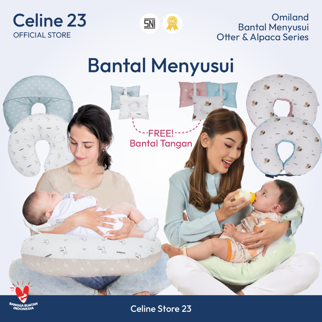 Bantal Menyusui (Free Bantal Peyang) Omiland / Moms Baby / Baby Joy