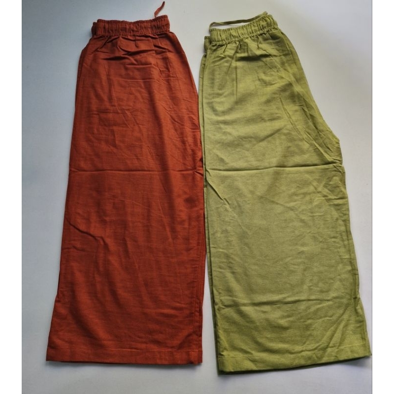 kulot linen rami uniqlo 7/8