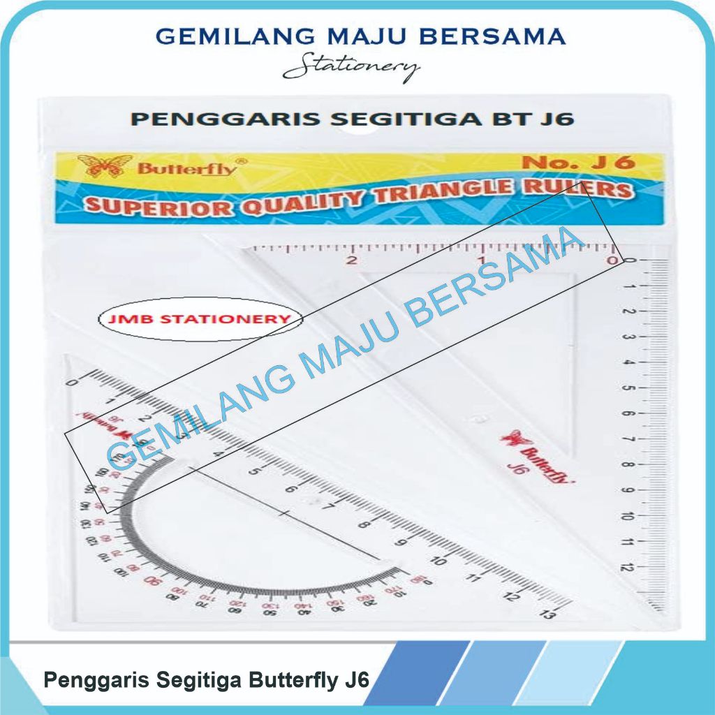 

Mistar Penggaris Butterfly Segitiga No. 6 / J-6