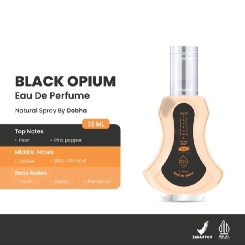 Parfum Dobha Spray Aroma Black Opium 35 Ml Original