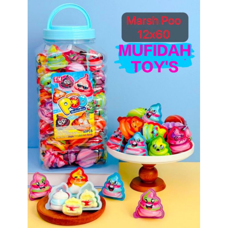 

permen marshmallow Poo 60 pcs/toples