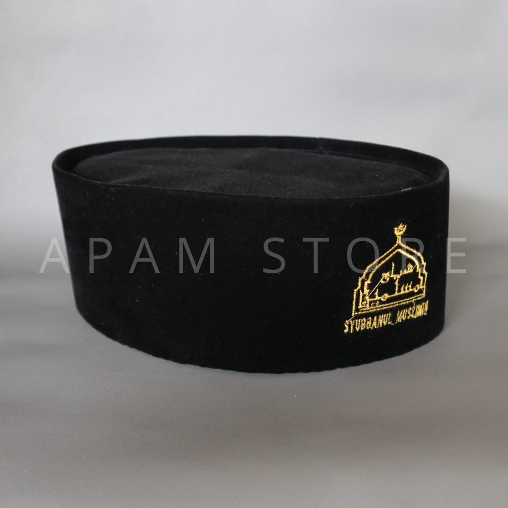 peci syubbanul muslimin peci gus azmi peci hitam logo syubbanul muslimin tinggi 9