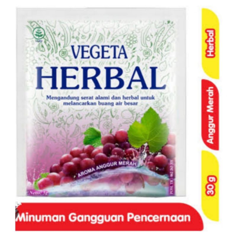 

VEGETA HERBAL RASA ANGGUR @1 SACHET/MELANCARKAN SEMBELIT