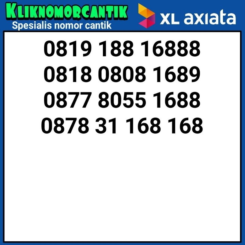 nomor cantik XL 168 kartu perdana XL 4G&5G A11