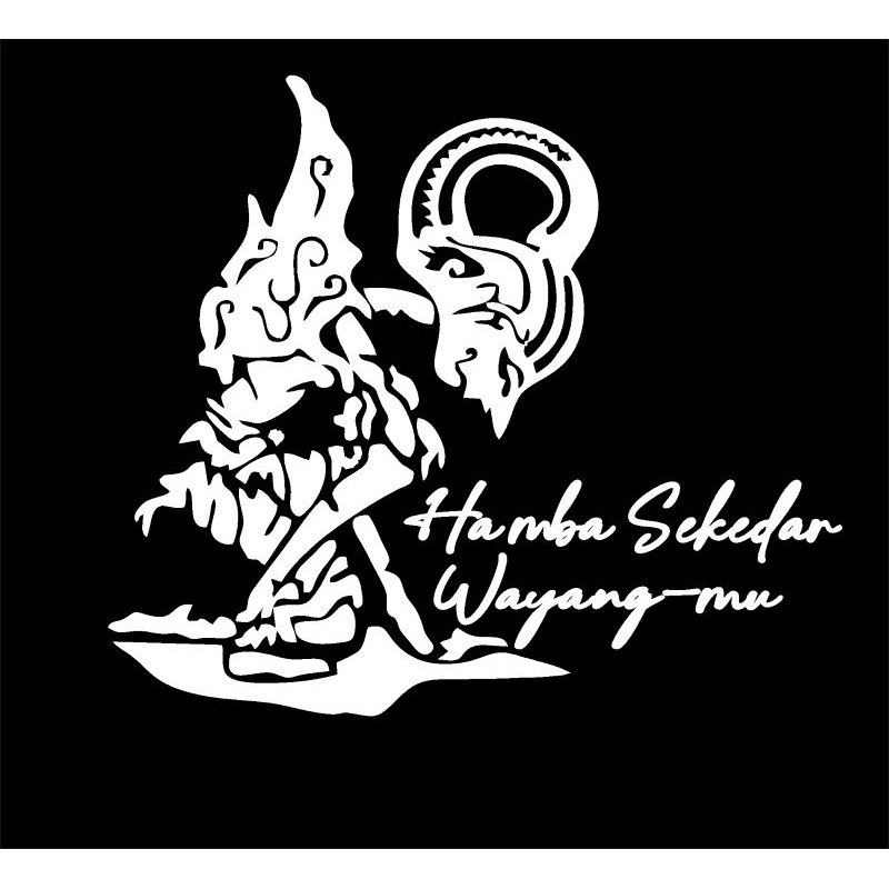 stiker hamba sekedar wayangmu untuk kaca mobil