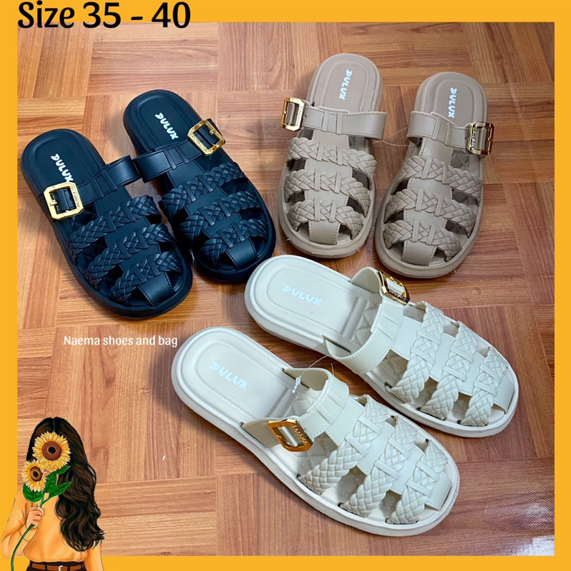 selop tutong ban 4 gesper sandal karet ringan termurah wanita sandal import terbaru wanita selop tut
