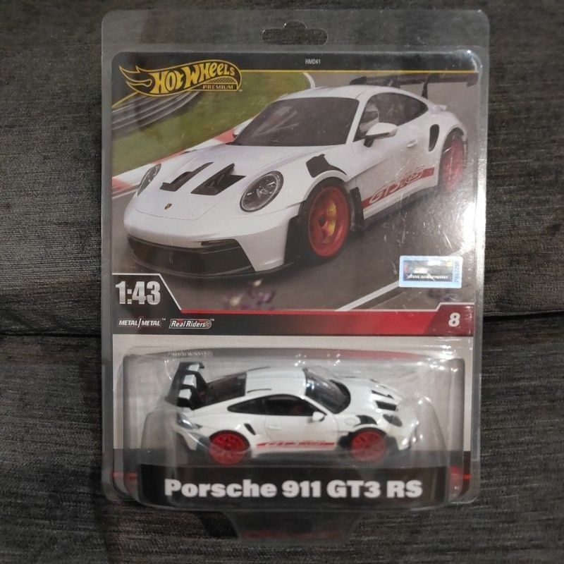 Hotwheels Porsche 911 GT3 RS putih 1:43 (ANGGAP LOOSE)