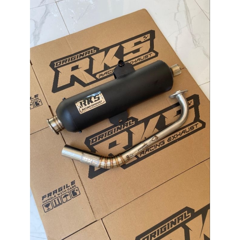 Knalpot STANDAR RACING ORIGINAL RKS RACING EXHAUST NON TAMENG COATING Aerox New Vario 125/150 Vario 