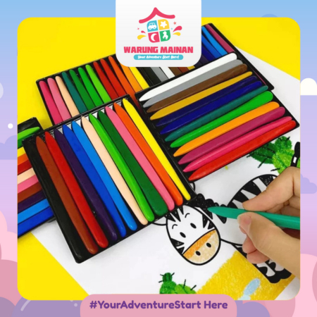 

[WARUNGMAINAN] [WM60] Set Krayon Lengkap Anak Anti Air Tidak Nempel Lengket Kotor di Tangan Crayon Set Sekolah Plastik Non Toxic Magic 12/24/36