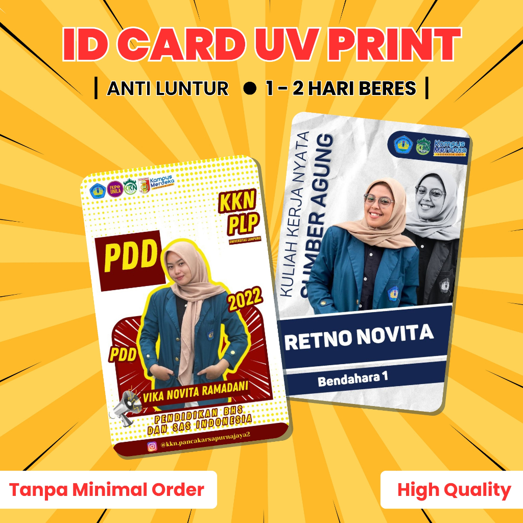 

Cetak ID Card Print UV Premium / Kartu Anggota / Kartu Pelajar / ID Card Karyawan