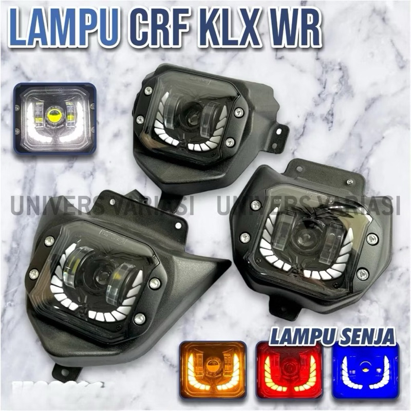 Lampu CRF KLX WR LAMPU REFLEKTOR DEPAN LAMPU TEMBAK LED DEPAN + DUDUKAN untuk MOTOR CRF 150L WR 155 
