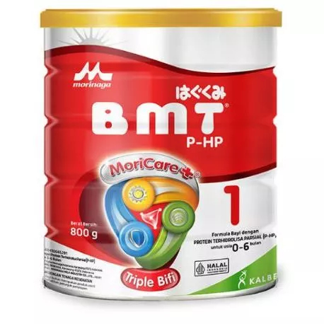 

SUSU MORINAGA BMT PHP MORICARE+ P-HP TRIPLE BIFI 800 GR USIA 0-6 BULAN