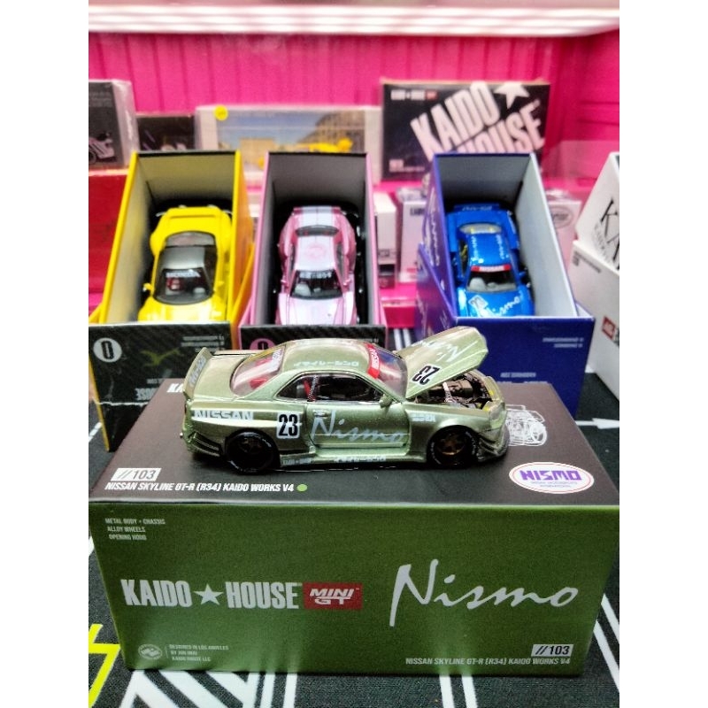 kaido house R34 Ungu, putih, biru, hornet, greddy, jade hijau