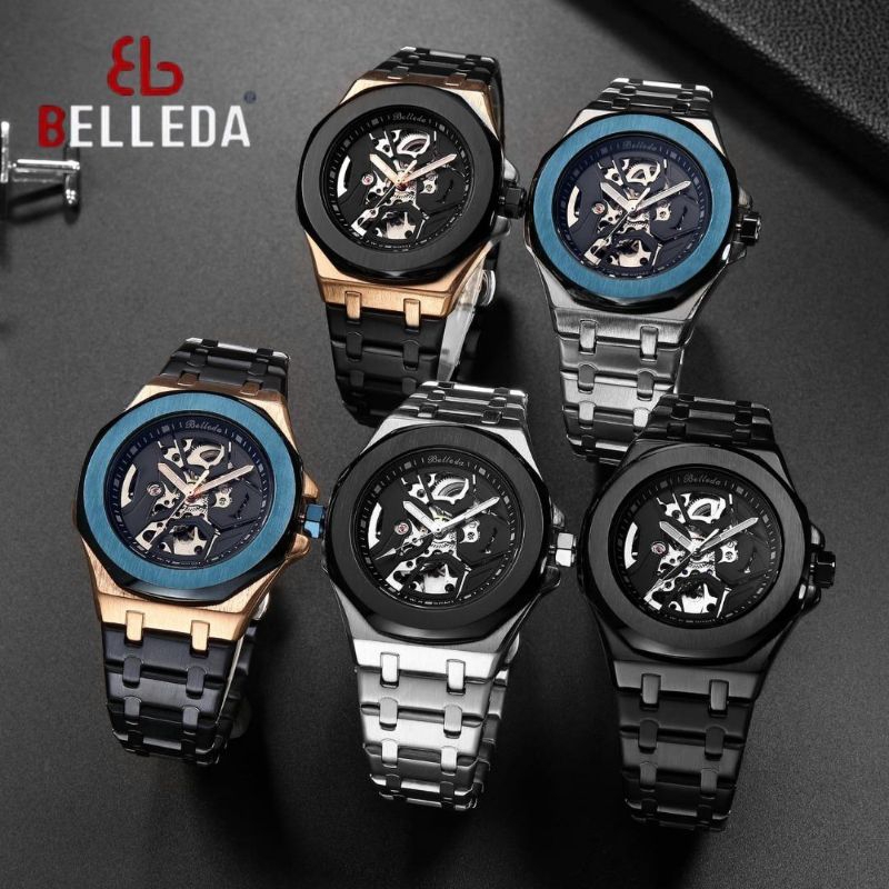 Jam Tangan Belleda 9608 Rantai Automatic Movement Original