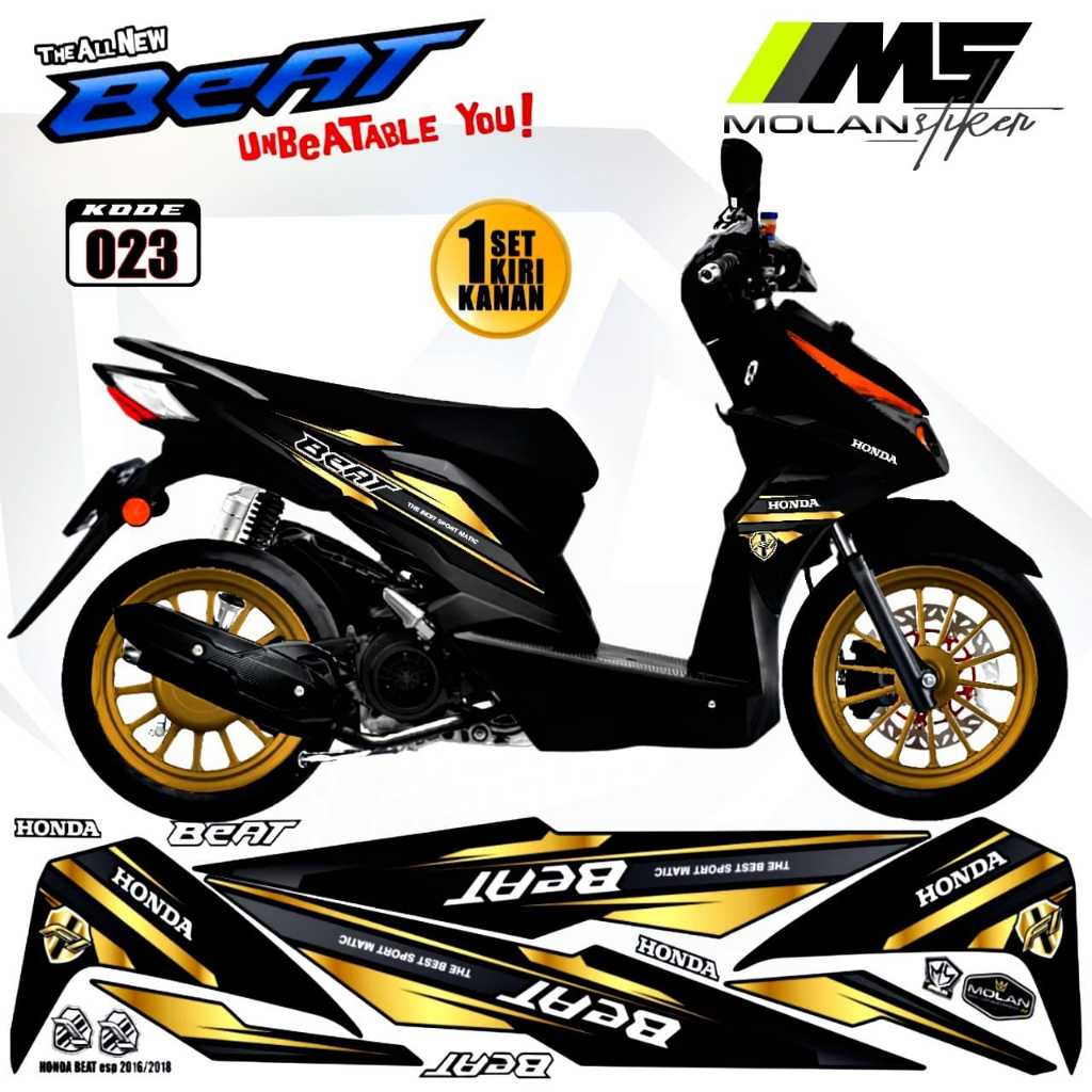 Decal Sticker Striping Variasi Honda Beat Esp 2017-2019/Variasi Beat Esp