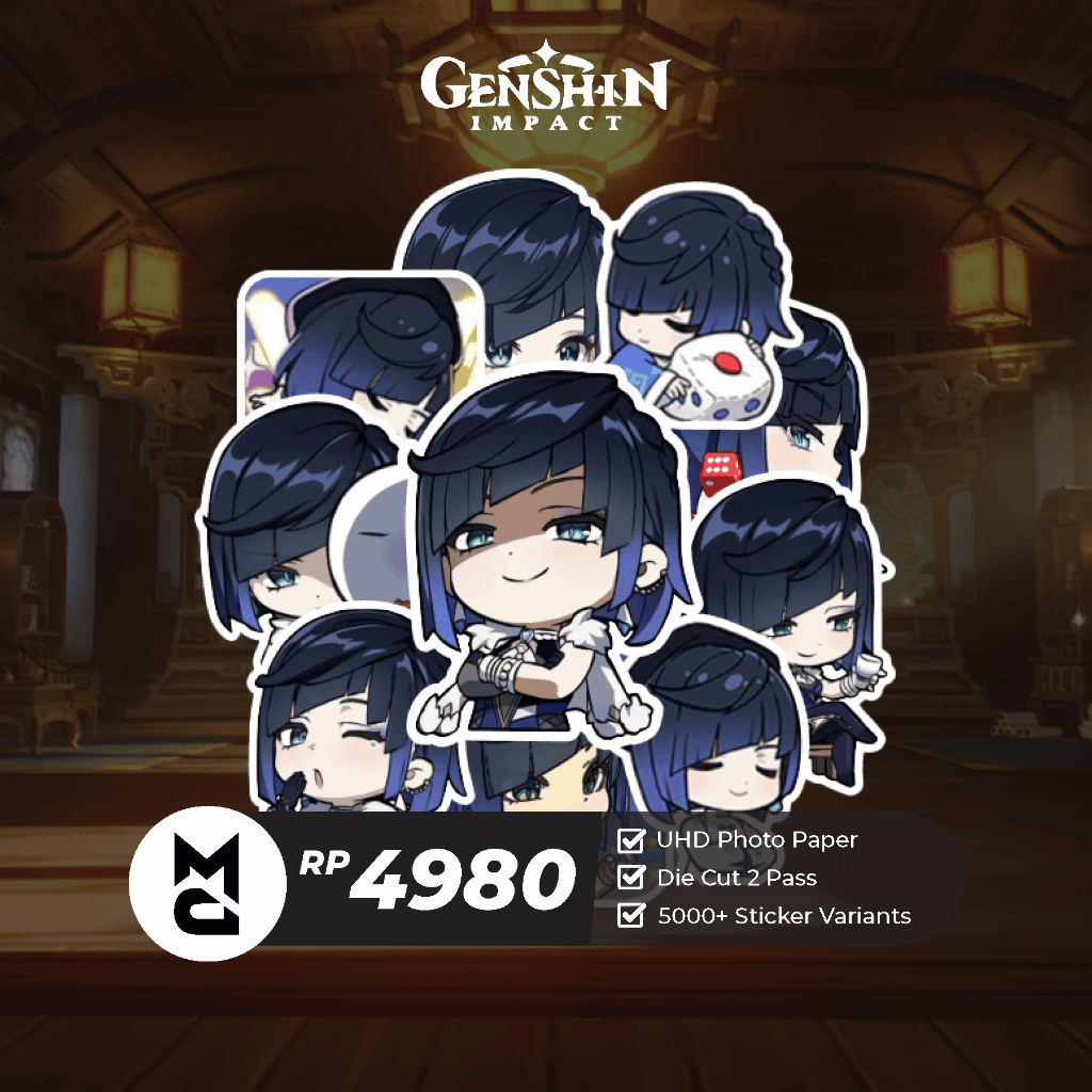 

Sticker Genshin Impact Yelan Sticker Anime Aesthetic Lucu Sticker Helm Laptop Motor Hp