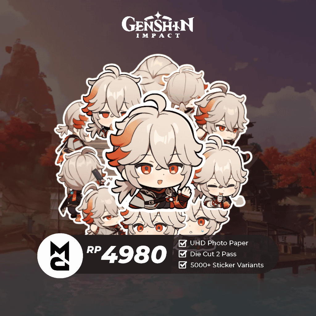 

Sticker Genshin Impact Kazuha Sticker Anime Aesthetic Lucu Sticker Helm Laptop Motor Hp