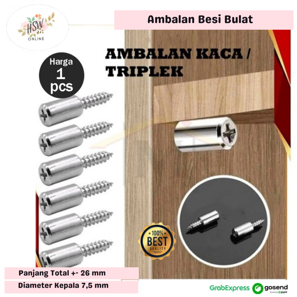 Baut Siku Ambalan Kayu Triplek Sekrup Ambalan Kaca Ambalan  Baud Skrup Kembang Ambalan Rak Besi Bula