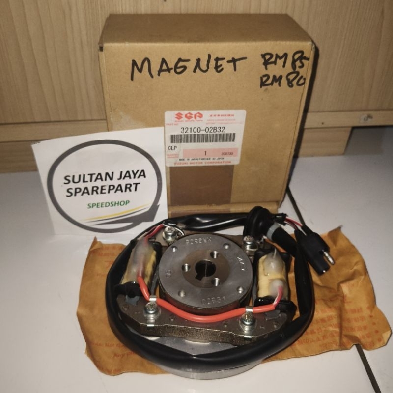 SPULL DAN MAGNET SUZUKI RM 85 RM85 MAGNETO ASSY ORIGINAL SUZUKI JAPAN 32100-02B32