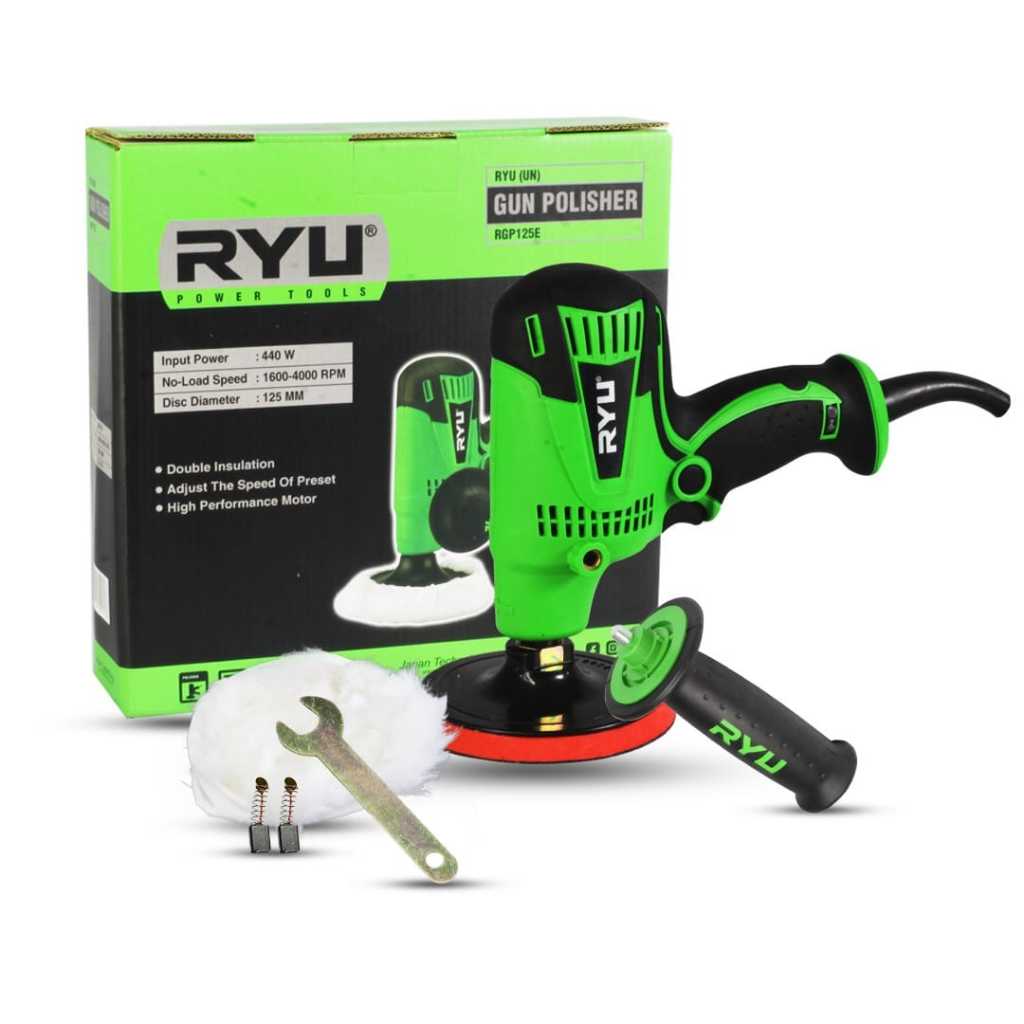 RYU GUN POLISHER RGP 125E - MESIN POLES MOBIL & MOTOR