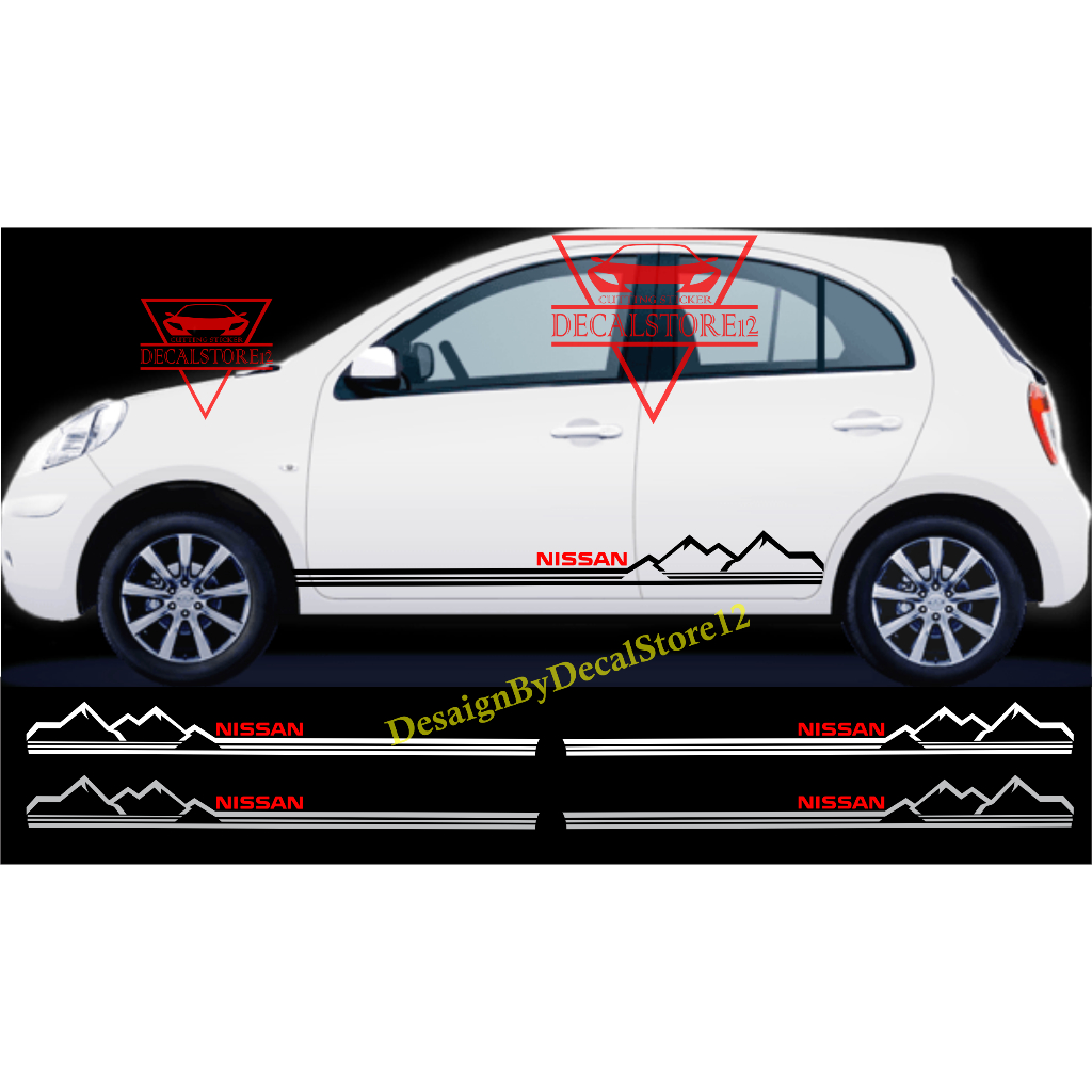 terbaru stiker march stiker march list stripe decal minimalist stiker body mobil nissan march kombin